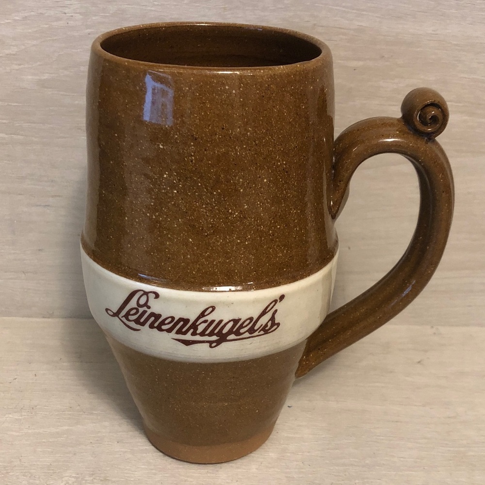 1985 Leinenkugel’s Glazed Pottery Bock Beer Stein Mug #1284/1500 LIMITED EDITION